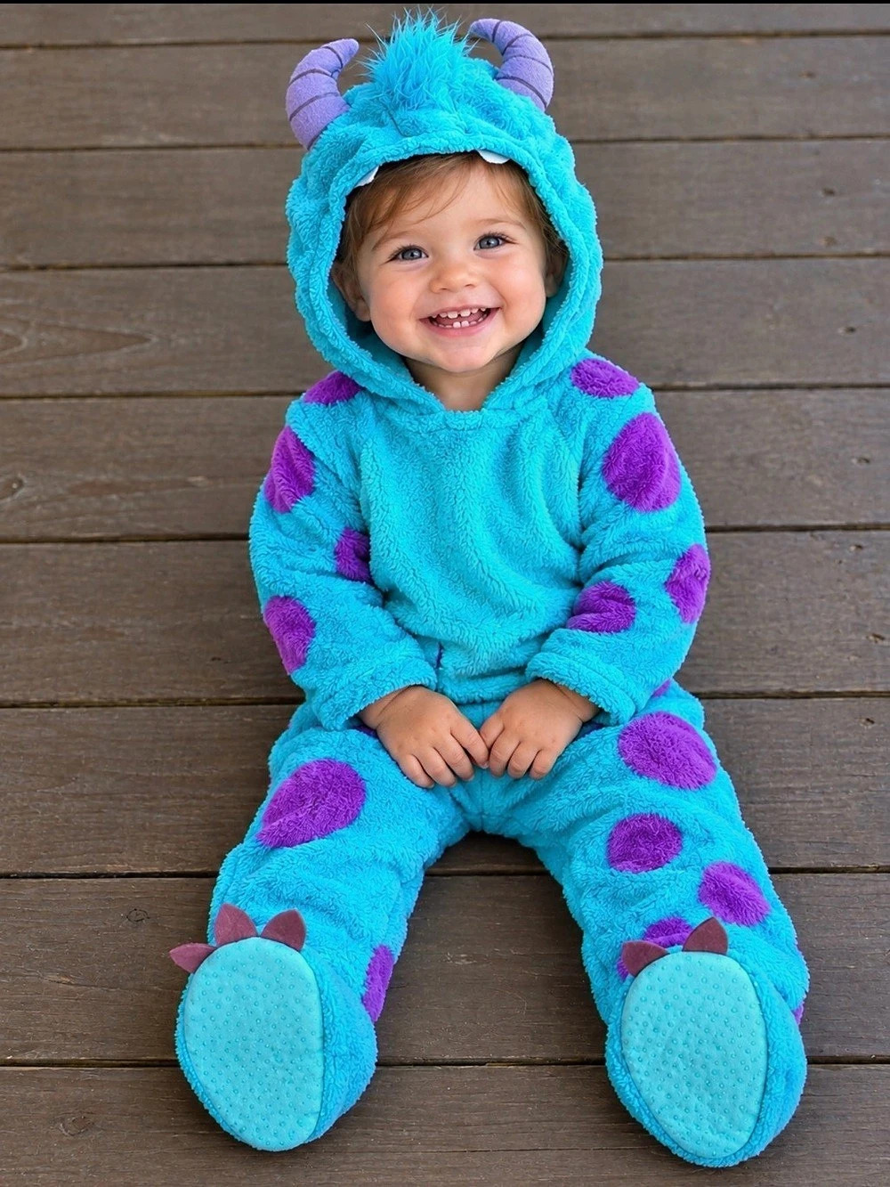 Disney Sulley costume Baby 12-18M Blue Purple